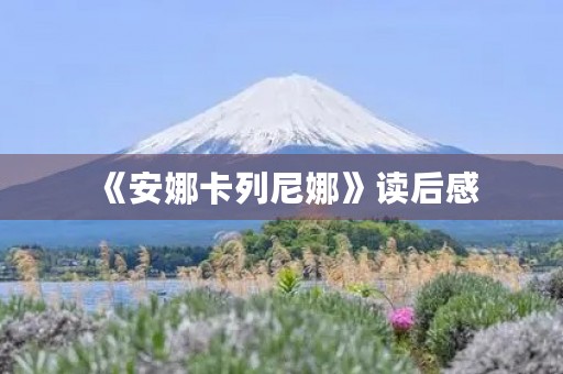 《安娜卡列尼娜》读后感