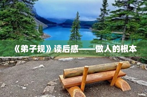 《**规》读后感——做人的根本 《**规》读后感——做人的根本