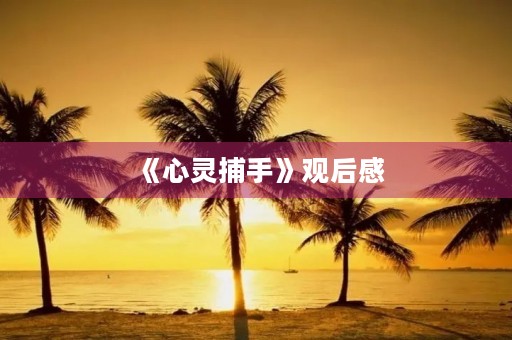 《心灵捕手》观后感 《心灵捕手》观后感