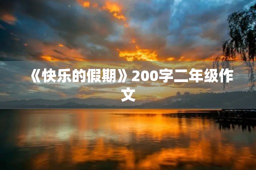 《快乐的假期》200字二年级作文