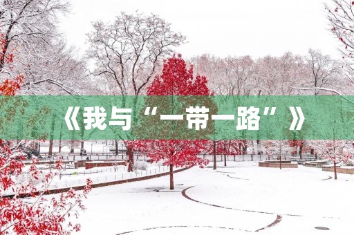 《我与“一带一路”》