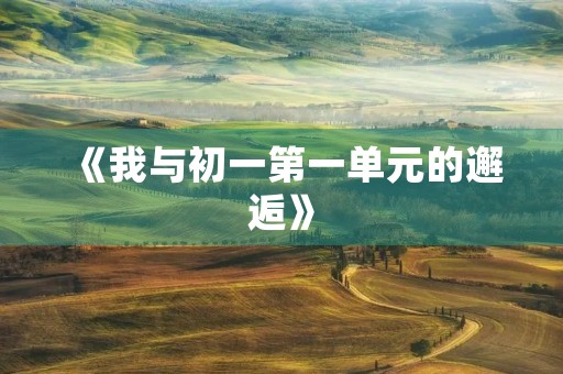 《我与初一第一单元的邂逅》 《我与初一第一单元的邂逅》