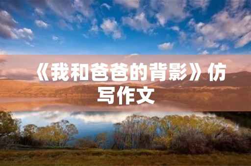 《我和爸爸的背影》仿写作文