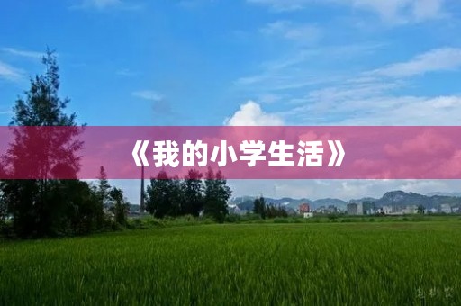 《我的小学生活》 《我的小学生活》