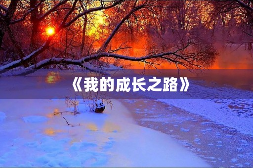《我的成长之路》 《我的成长之路》