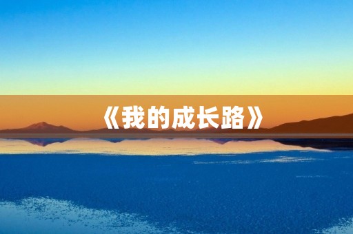 《我的成长路》