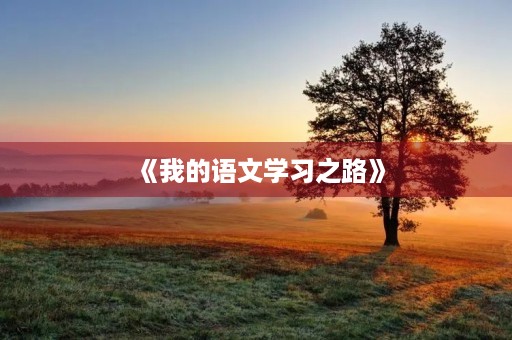 《我的语文学习之路》 《我的语文学习之路》