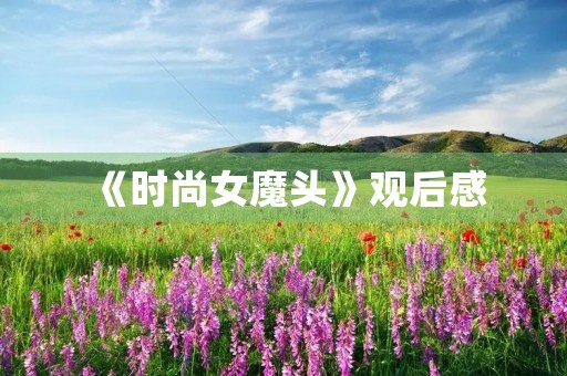 《时尚女魔头》观后感