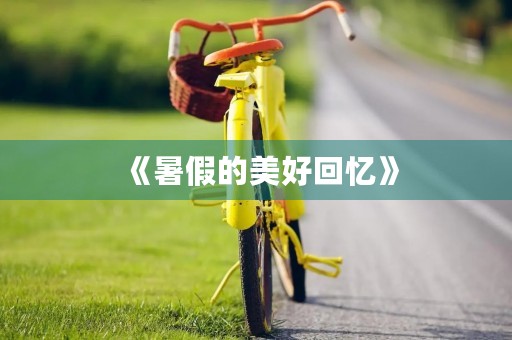 《暑假的美好回忆》 《暑假的美好回忆》