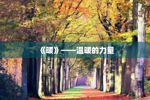 《暖》——温暖的力量 《暖》——温暖的力量