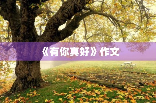 《有你真好》作文