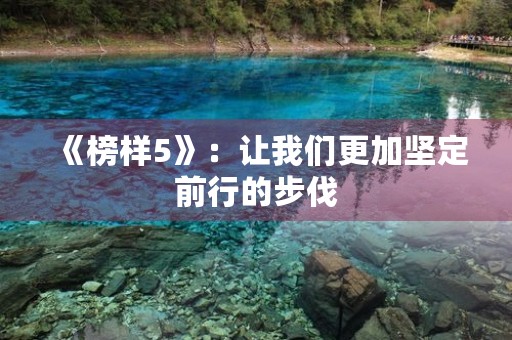 《榜样5》：让我们更加坚定前行的步伐