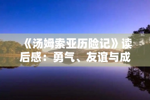 《汤姆索亚历险记》读后感：勇气、友谊与成长