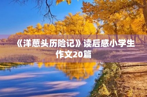 《洋葱头历险记》读后感小学生作文20篇