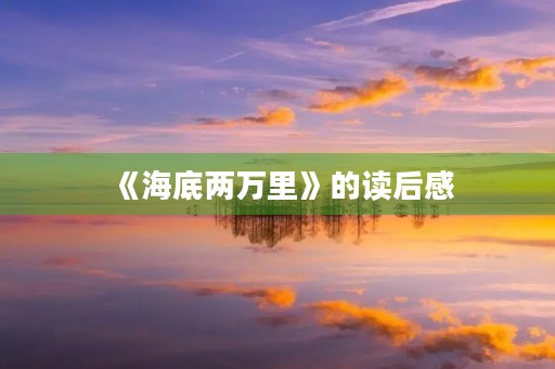 《海底两万里》的读后感