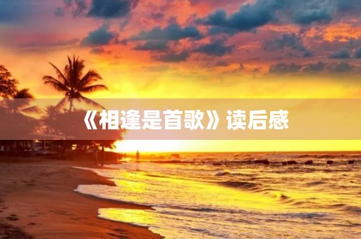 《相逢是首歌》读后感 《相逢是首歌》读后感