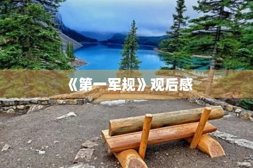 《第一军规》观后感