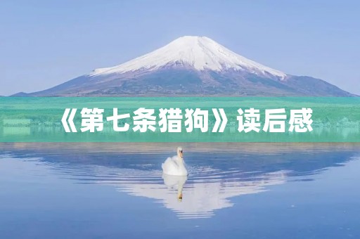 《第七条猎狗》读后感