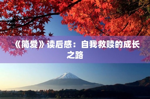 《简爱》读后感:自我救赎的成长之路 《简爱》读后感:自我救赎的成长之路