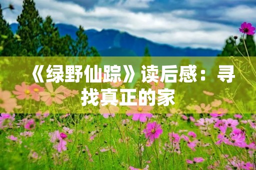 《绿野仙踪》读后感:寻找真正的家 《绿野仙踪》读后感:寻找真正的家