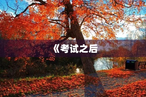 《考试之后,我该如何写作文》 《考试之后,我该如何写作文》