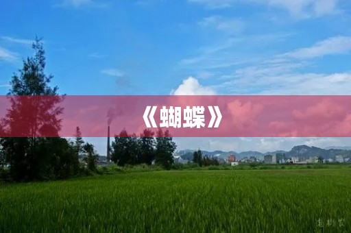 《蝴蝶》 《蝴蝶》