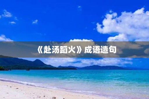 《赴汤蹈火》成语造句