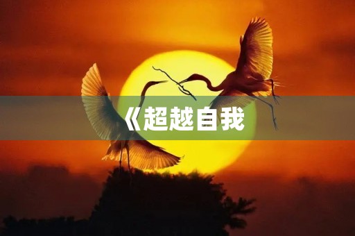 《超越自我,成就未来》 《超越自我,成就未来》