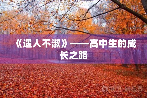 《遇人不淑》——高中生的成长之路
