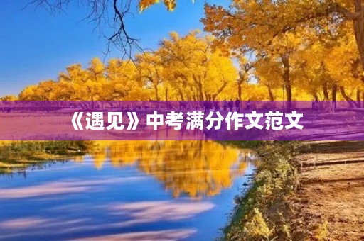 《遇见》中考满分作文范文 《遇见》中考满分作文范文