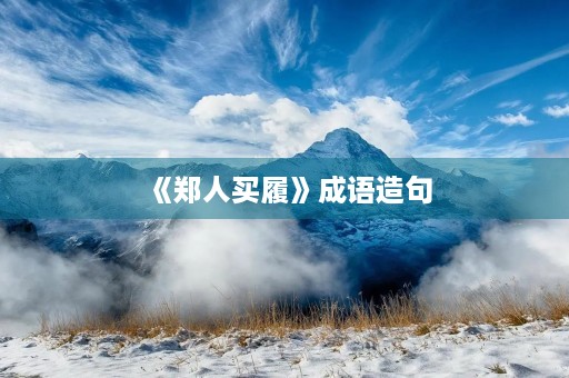 《郑人买履》成语造句 《郑人买履》成语造句