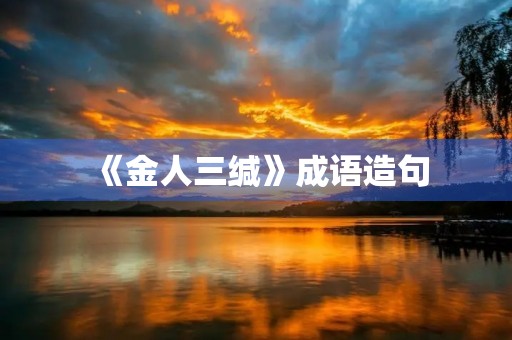 《金人三缄》成语造句