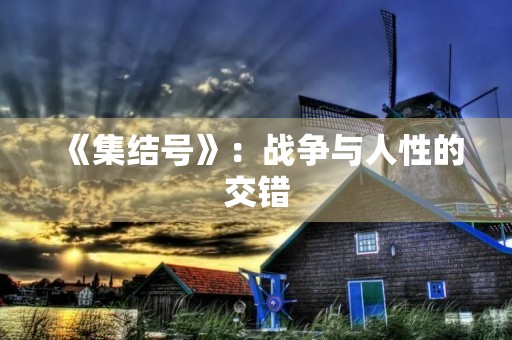 《集结号》：战争与人性的交错