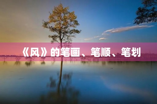 《风》的笔画、笔顺、笔划(风的笔顺) 《风》的笔画、笔顺、笔划(风的笔顺)