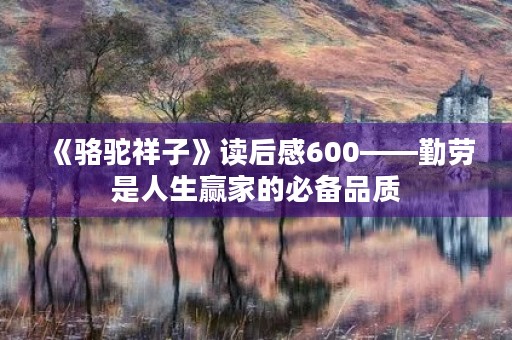 《骆驼祥子》读后感600——勤劳是人生赢家的必备品质