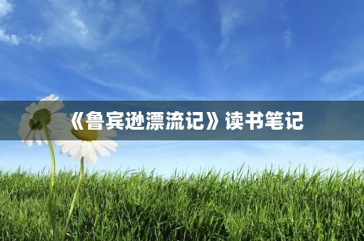 《鲁宾逊漂流记》读书笔记