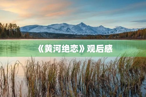 《黄河绝恋》观后感 《黄河绝恋》观后感