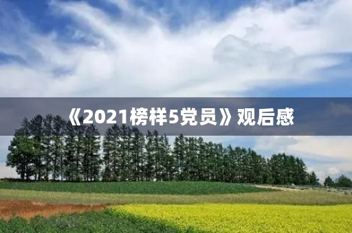 《2021榜样5党员》观后感