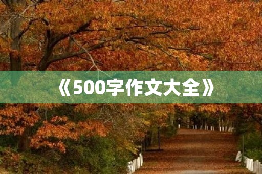 《500字作文大全》 《500字作文大全》