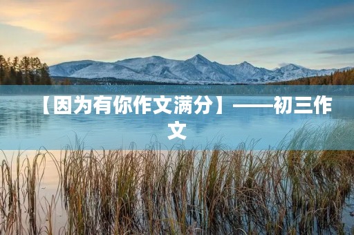 【因为有你作文满分】——初三作文