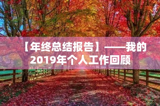 【年终总结报告】——我的2019年个人工作回顾