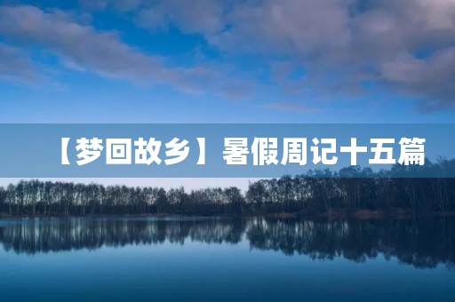 【梦回故乡】暑假周记十五篇 【梦回故乡】暑假周记十五篇