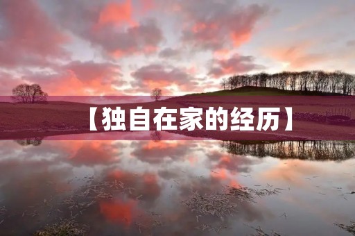 【独自在家的经历】 【独自在家的经历】