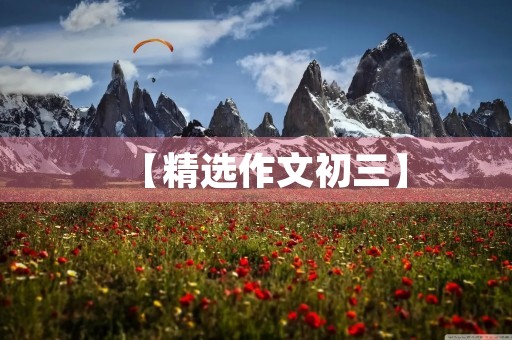 【精选作文初三】