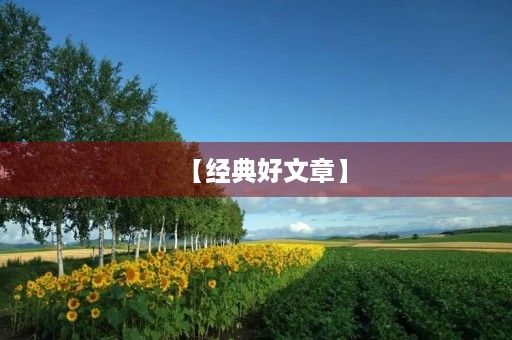 【经典好文章】