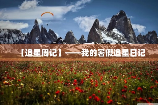 【追星周记】——我的暑假追星日记 【追星周记】——我的暑假追星日记