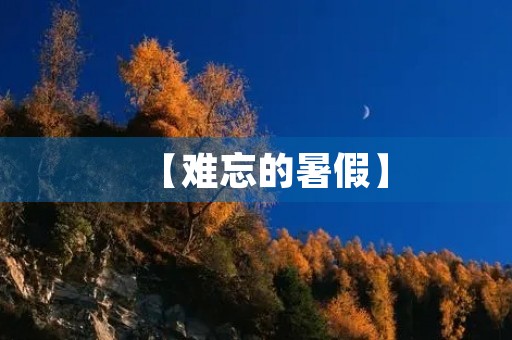 【难忘的暑假】 【难忘的暑假】