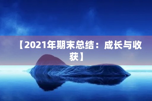 【2021年期末总结：成长与收获】