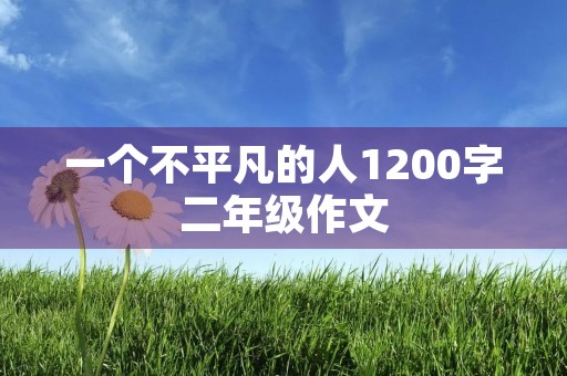 一个不平凡的人1200字二年级作文 一个不平凡的人1200字二年级作文