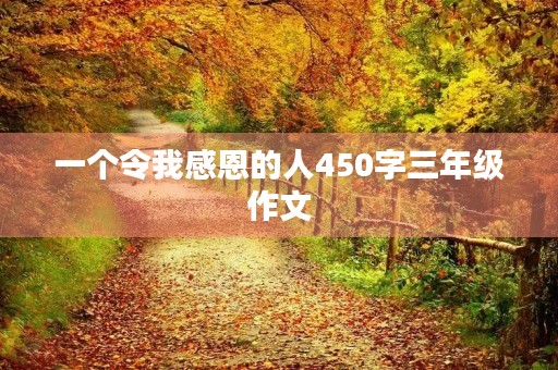 一个令我感恩的人450字三年级作文